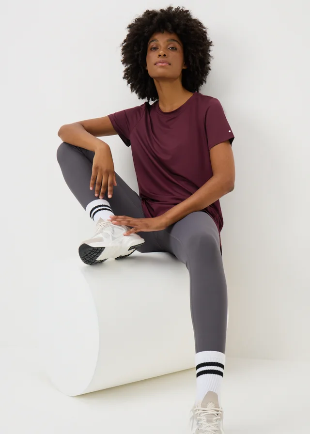 Souluxe Burgundy Longline T-Shirt