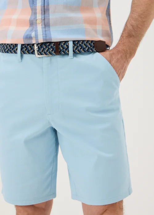 Lincoln Light Blue Belted Chino Shorts - 32 Image 3
