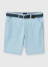 Lincoln Light Blue Belted Chino Shorts - 32 Image 4