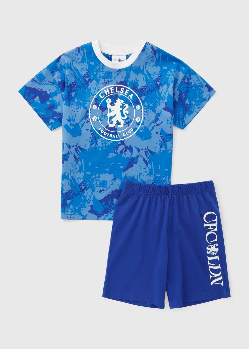 Chelsea FC Boys Blue Short Pyjama Set (4-13yrs) - 4 Yrs Image 1