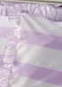 Lilac Stripe Frill Duvet Set - Double Image 2