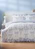Blue Bow Frill Duvet Set - Double Image 1