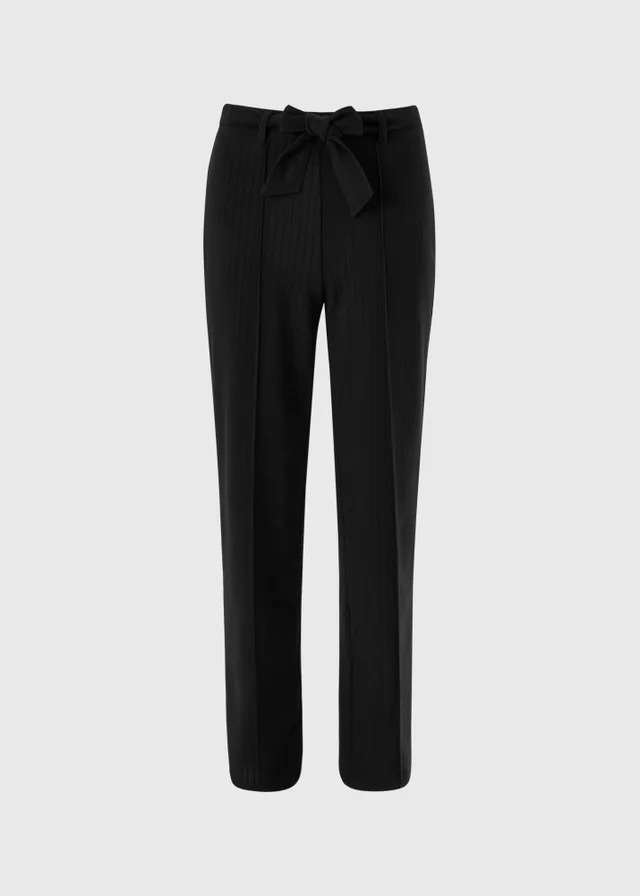 Et Vous Black Belted Tapered Trousers