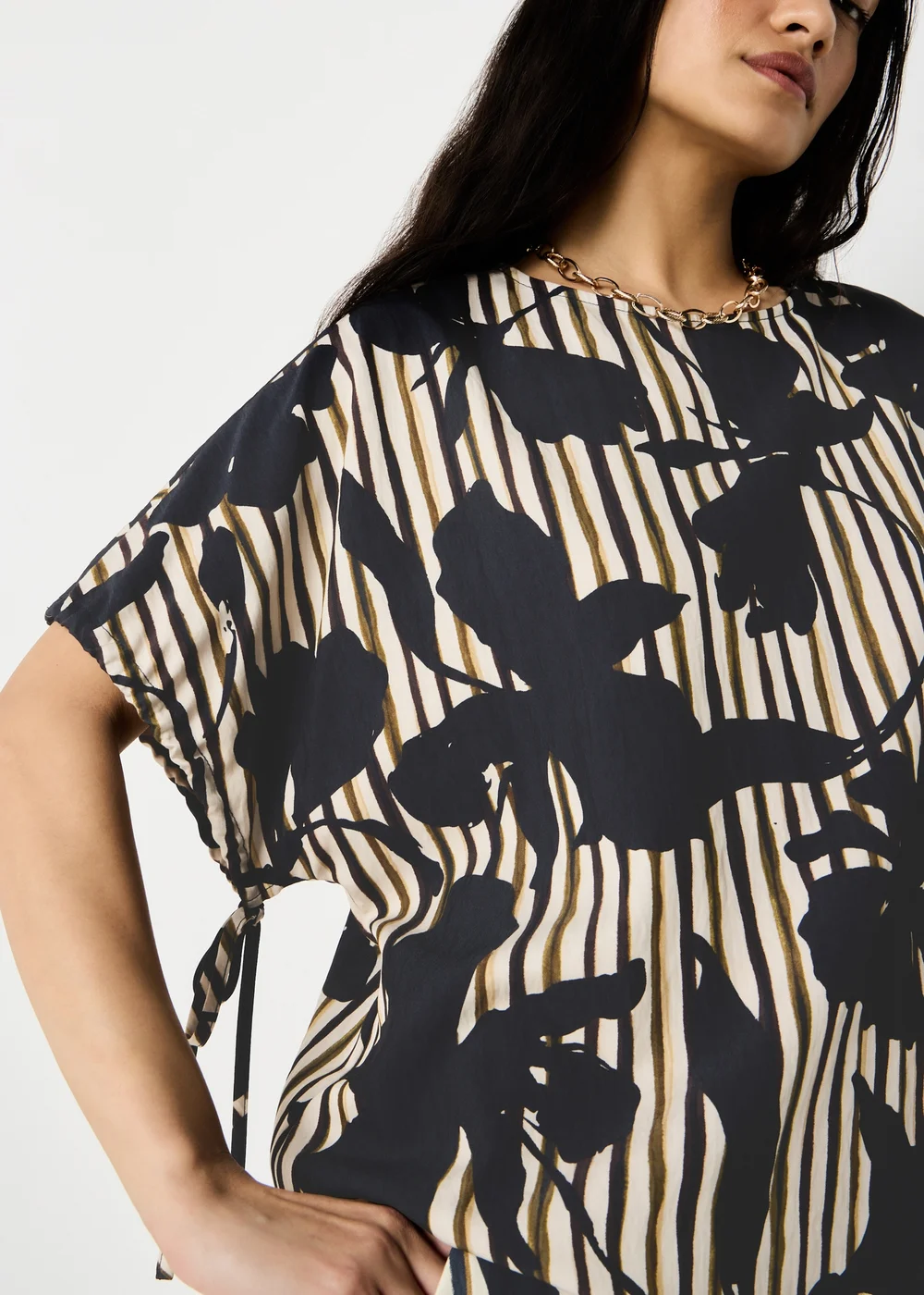 Et Vous Multi Floral Stripe Co Ord Top - 8 Image 3