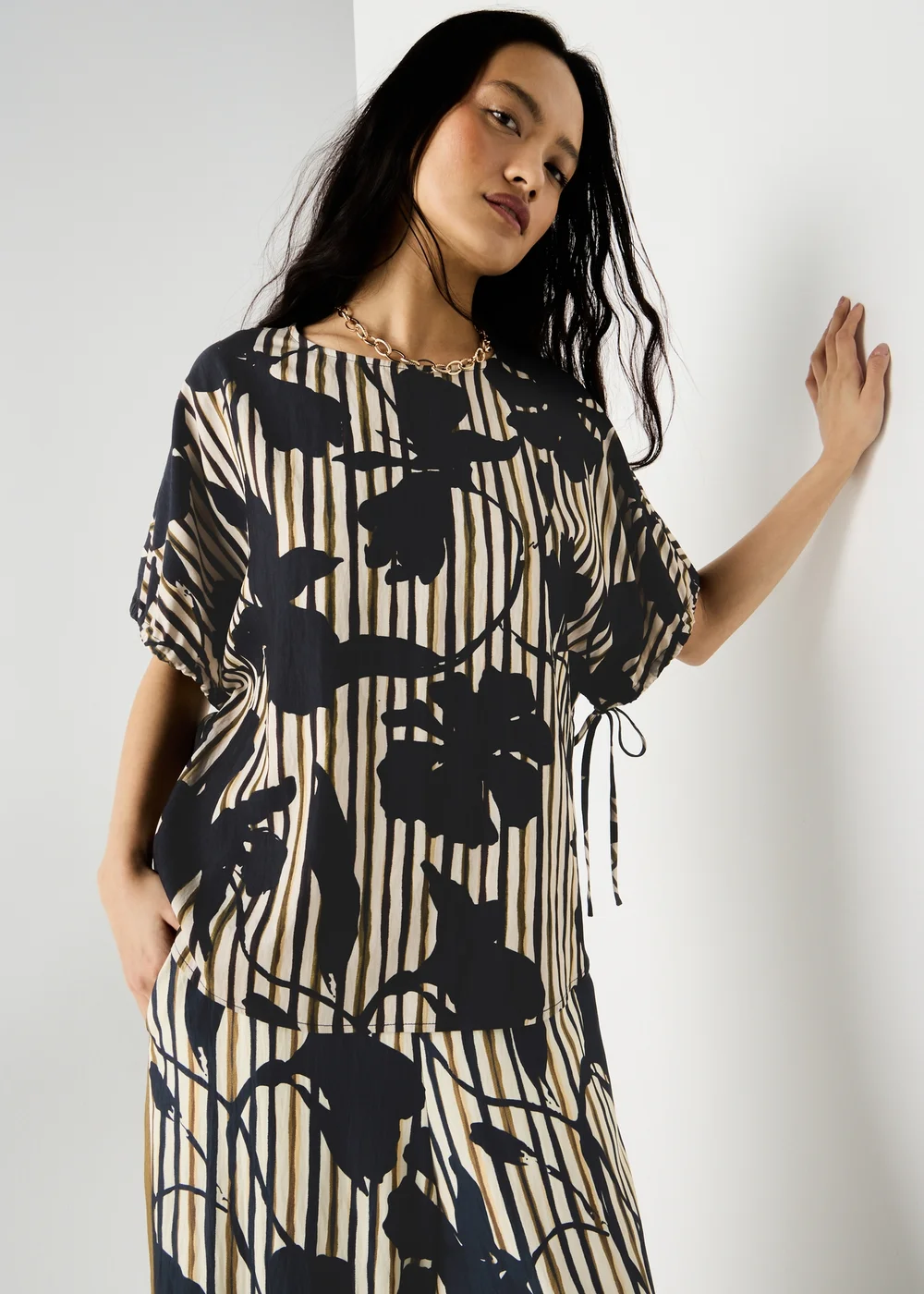 Et Vous Multi Floral Stripe Co Ord Top - 8 Image 2