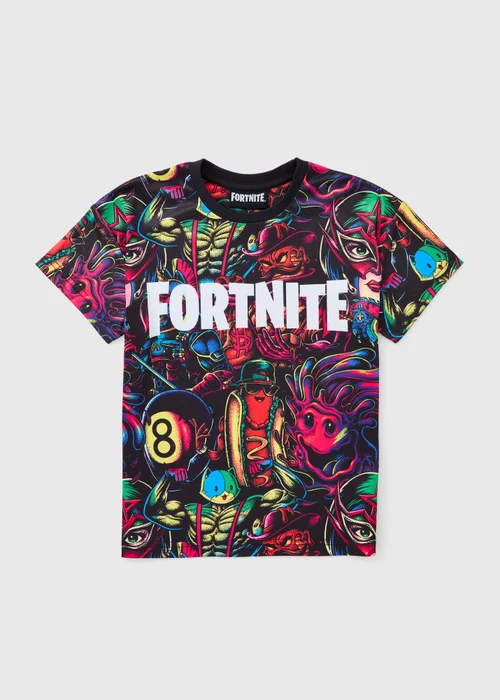 Fortnite Boys Multicolour Logo T-Shirt (5-13yrs) - 5 Yrs Image 1