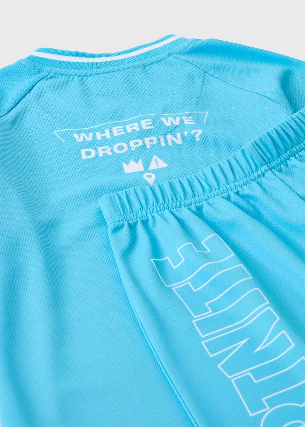 Fortnite Boys Blue Airtex Top & Short Set (5-13yrs) - 5 Yrs Image 2