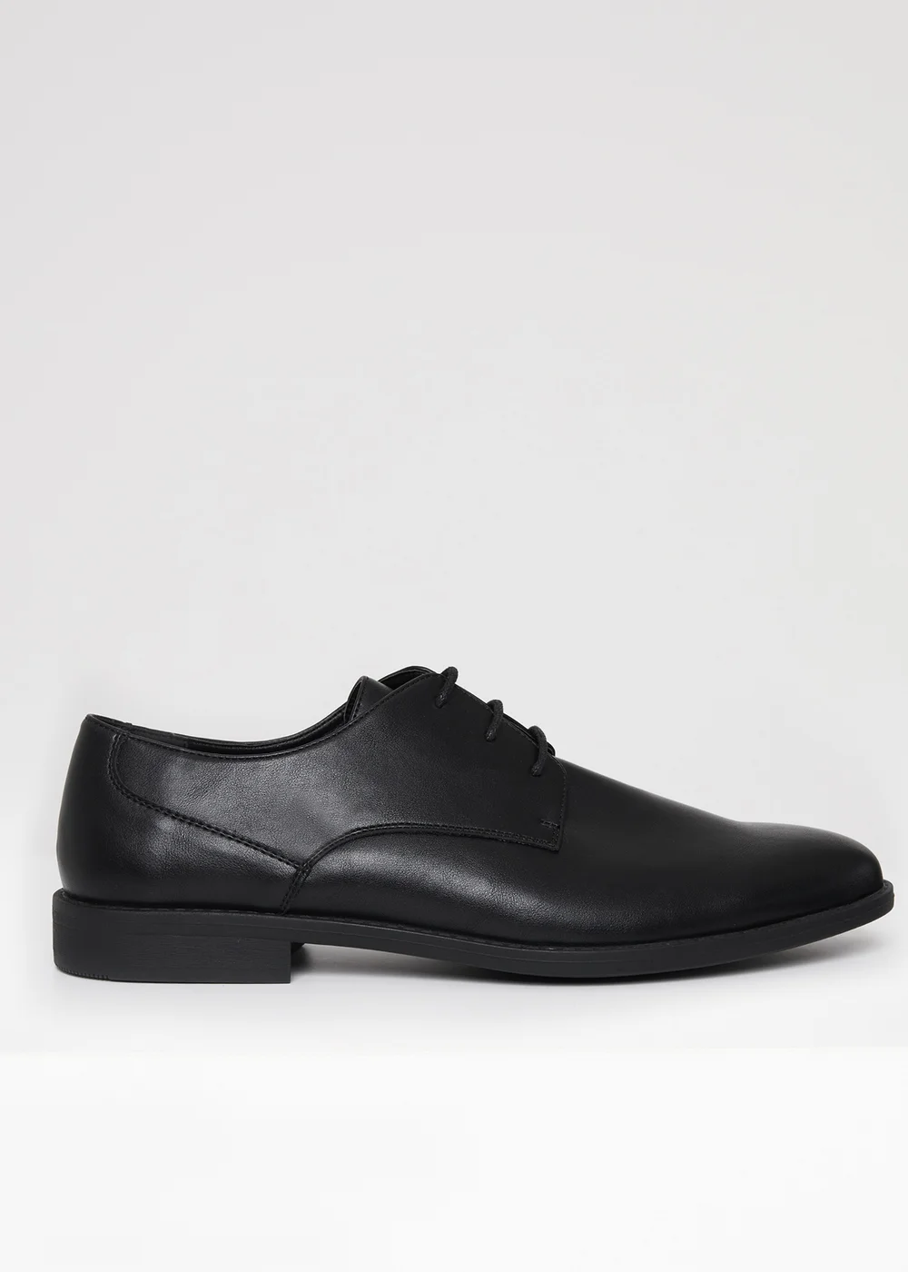 Threadbare Black Lace Up Derby Shoes - Size 7 Image 1