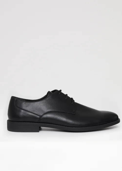 Threadbare Black Lace Up Derby Shoes - Size 7 Image 1