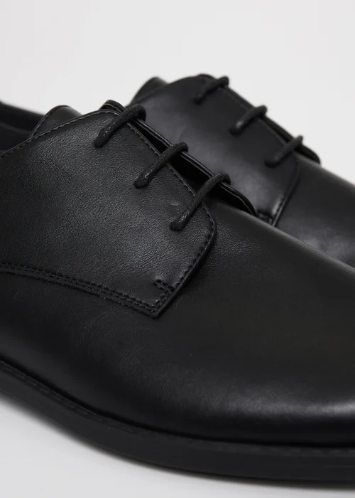 Threadbare Black Lace Up Derby Shoes - Size 7 Image 3