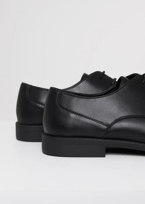 Threadbare Black Lace Up Derby Shoes - Size 7 Image 4