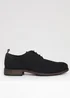 Threadbare Black Faux Suede Derby Shoes - Size 12 Image 1