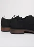 Threadbare Black Faux Suede Derby Shoes - Size 12 Image 4