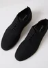 Threadbare Black Faux Suede Derby Shoes - Size 12 Image 2