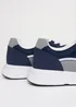 Threadbare Navy Retro Lace Up Trainers - Size 12 Image 4