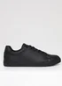 Threadbare Black Lace Up Court Trainers - Size 11 Image 1
