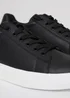 Threadbare Black Lace Up Court Trainers - Size 8 Image 3