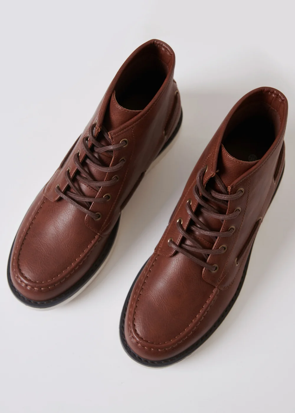 Threadbare Brown Faux Suede Moccasin Boots - Size 9 Image 2