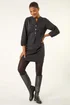 Roman Black Cotton Denim Button Shift Dress - 18 Image 2