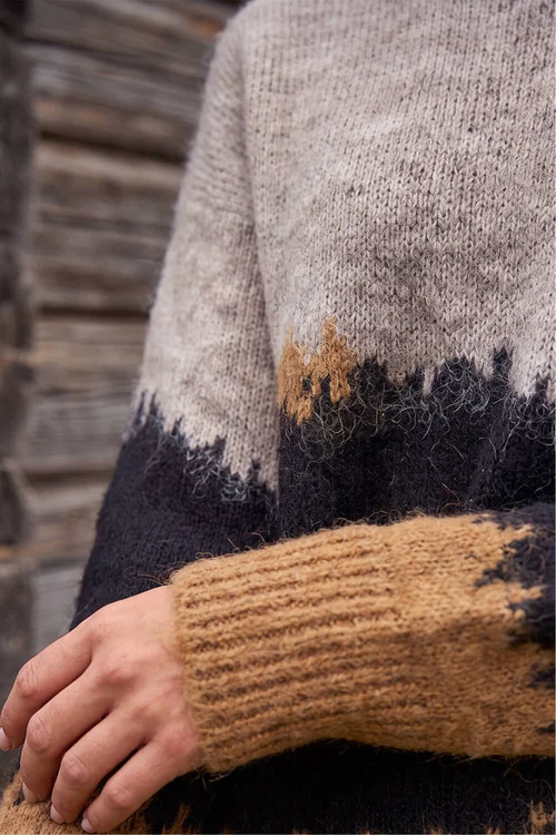 Roman Stone Petite Abstract Knit Jumper - 10 Image 4