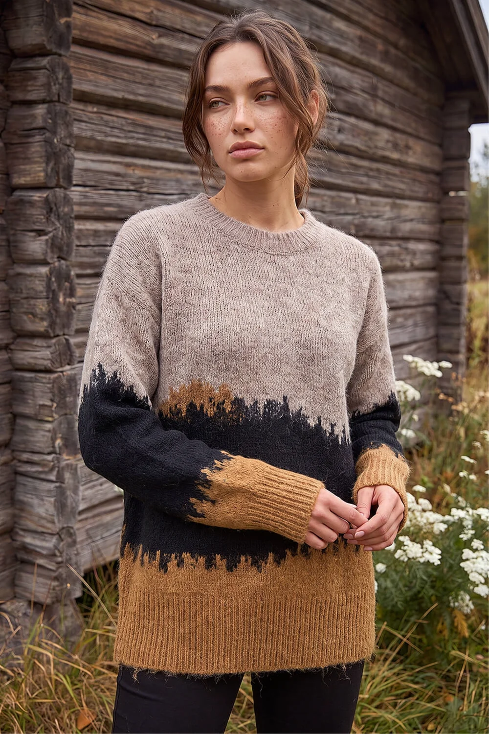 Roman Stone Petite Abstract Knit Jumper - 10 Image 1