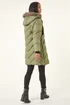 Roman Khaki Petite Contrast Zip Puffer Coat - 14 Image 4