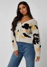Urban Bliss Grey Floral Cardigan - Large Image 2