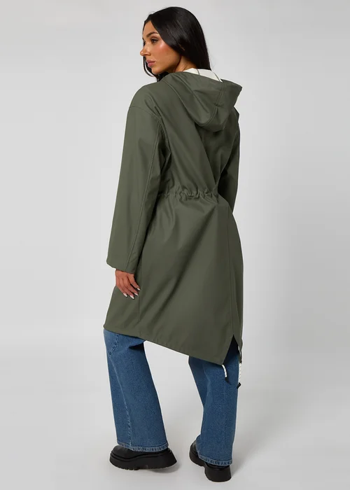 Urban Bliss Green Fishtail Rubberised Raincoat - 10 Image 4