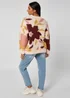 Urban Bliss Brown Floral Chunky Cardigan - Medium Image 4
