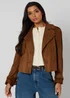 Urban Bliss Brown Cropped Suede Trench - 12 Image 3