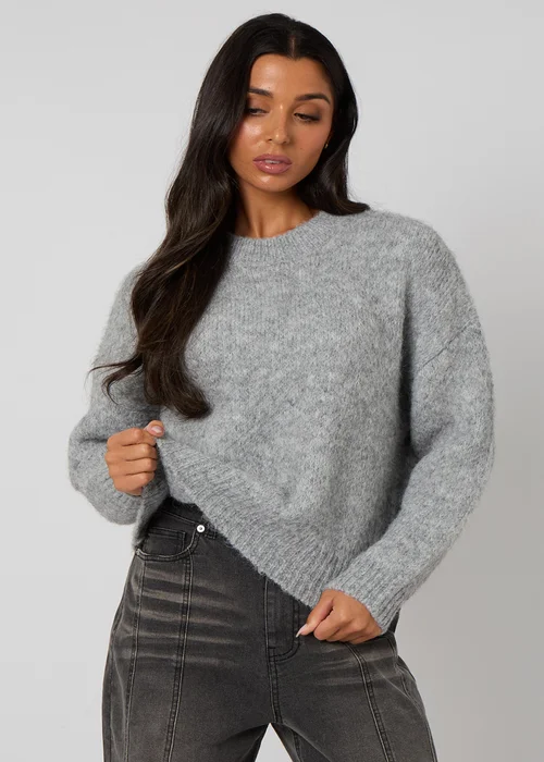 Urban Bliss Grey Wool-Blend Jumper - Large Image 1