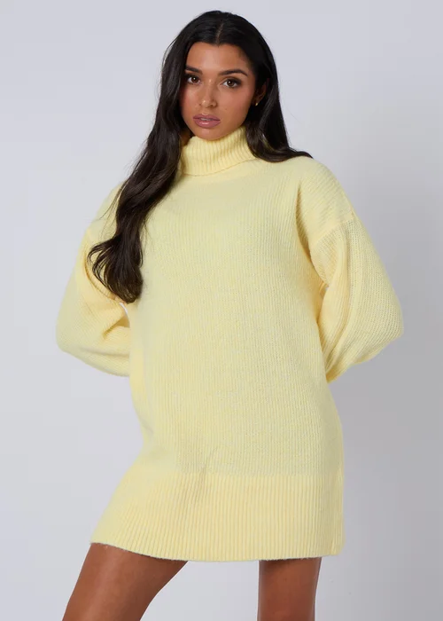 Urban Bliss Lemon Roll Neck Mini Dress - M Image 1