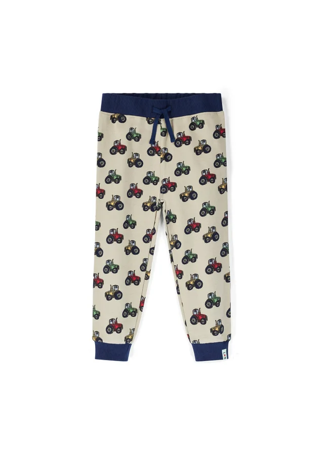 Lilly & Sid Organic Cotton Multi Tractor Print Jogger (0-5 Years)
