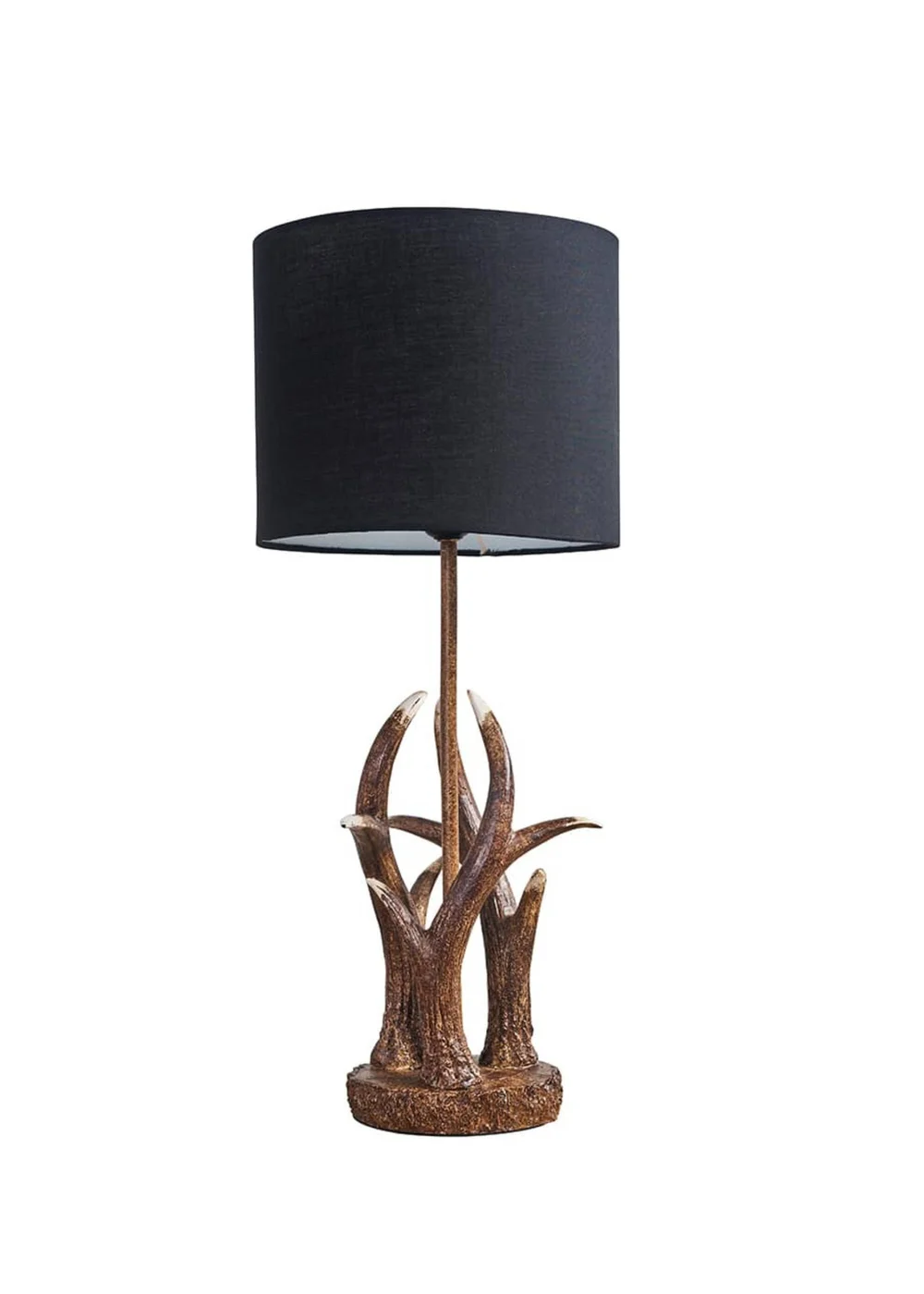 ValueLights Caribou Antler Natural Table Lamp with Black Shade - One Size Image 2