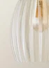 ValueLights Cheltenham Clear Ribbed Easy Fit Ceiling Light Shade - One Size Image 4