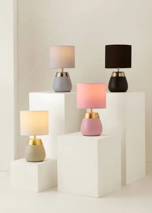 ValueLights Hurst Grey Touch Touch Table Lamp - One Size Image 4