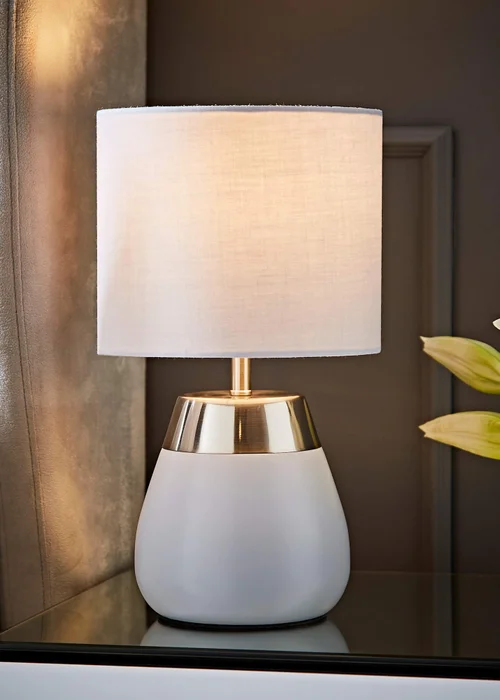 ValueLights Hurst Grey Touch Touch Table Lamp - One Size Image 1