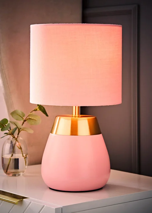ValueLights Hurst Pink Touch Touch Table Lamp - One Size Image 2
