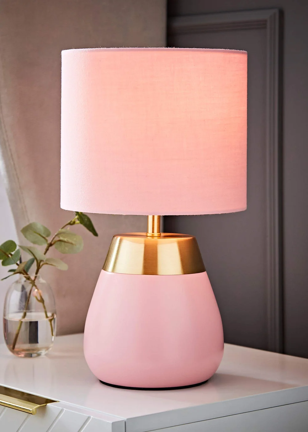 ValueLights Hurst Pink Touch Touch Table Lamp - One Size Image 1
