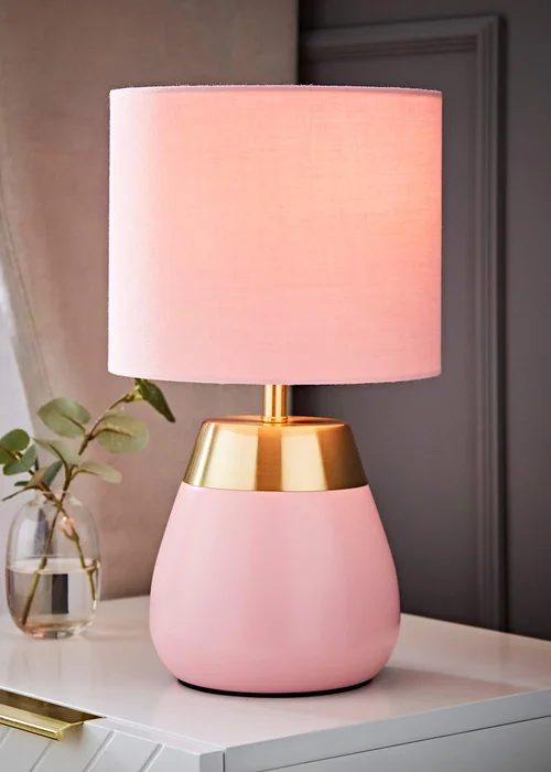 ValueLights Hurst Pink Touch Touch Table Lamp - One Size Image 1