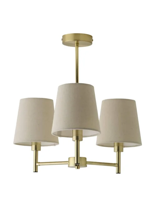 ValueLights Kincaid 3 Arm Gold Chandelier Ceiling Light - One Size Image 4