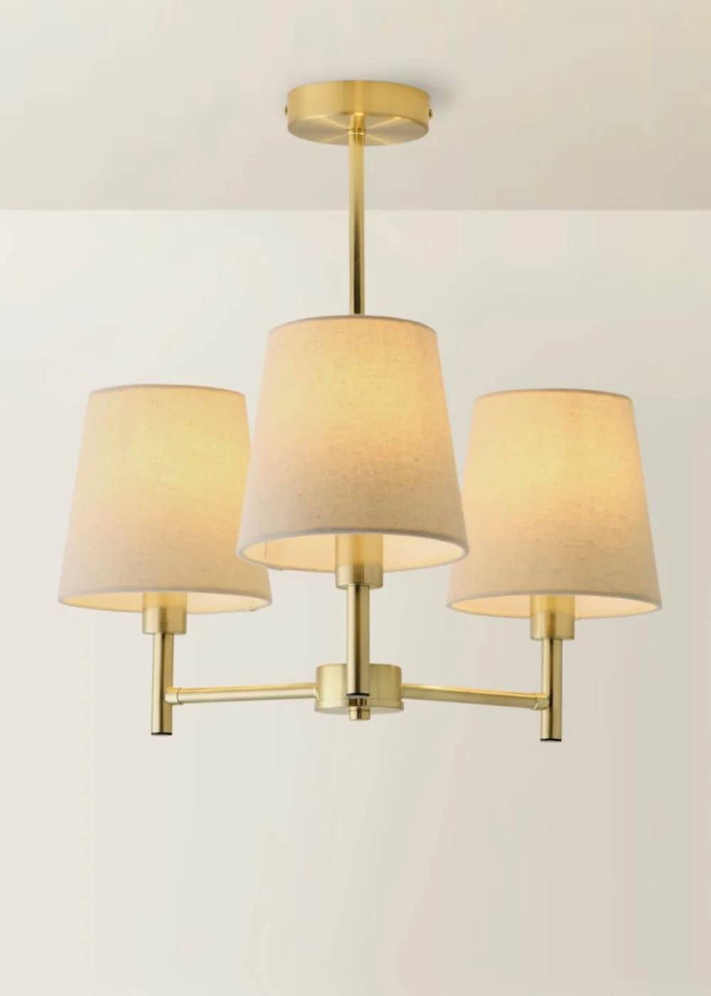 ValueLights Kincaid 3 Arm Gold Chandelier Ceiling Light - One Size Image 3