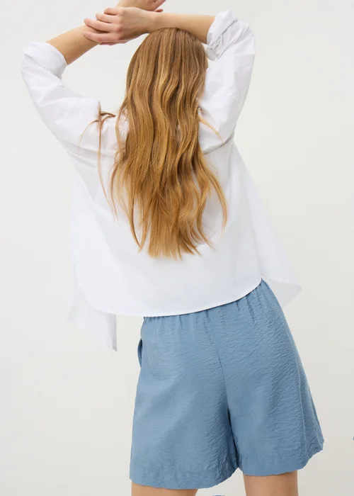 Dusky Blue Airflow Tied Shorts - 8 Image 3