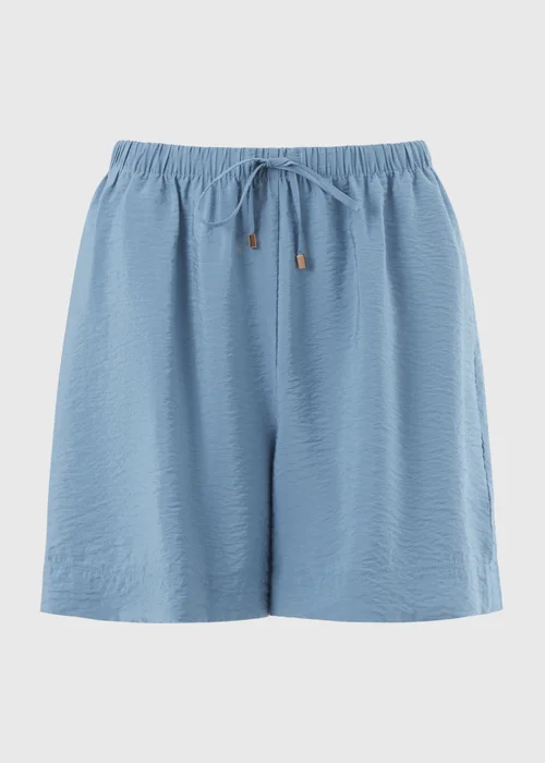Dusky Blue Airflow Tied Shorts - 8 Image 4