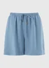 Dusky Blue Airflow Tied Shorts - 8 Image 4