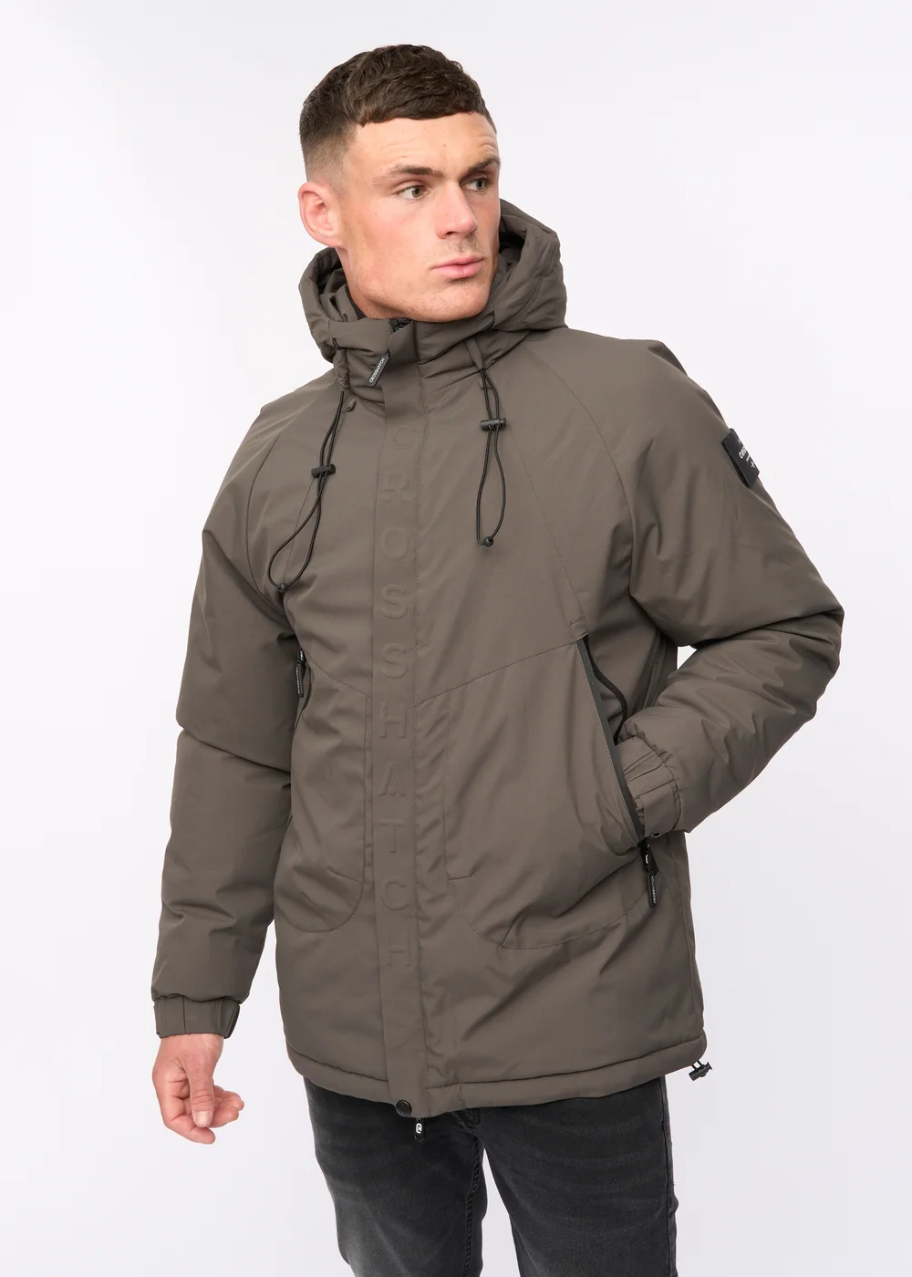 Crosshatch Olive Rendors Jacket - M Image 1