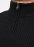 Crosshatch Black Havaline 1/4 Zip Knit - XXL Image 2