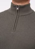Crosshatch Charcoal Havaline 1/4 Zip Knit - XXL Image 2