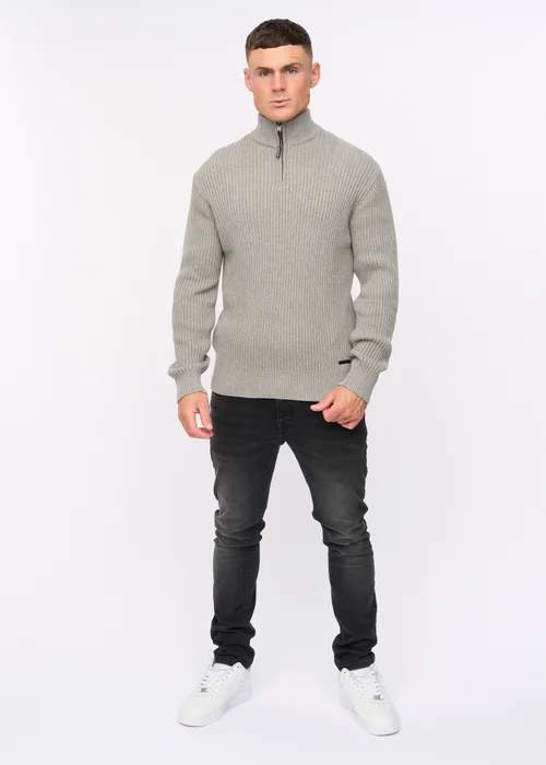 Crosshatch Grey Havaline 1/4 Zip Knit - XXL Image 3