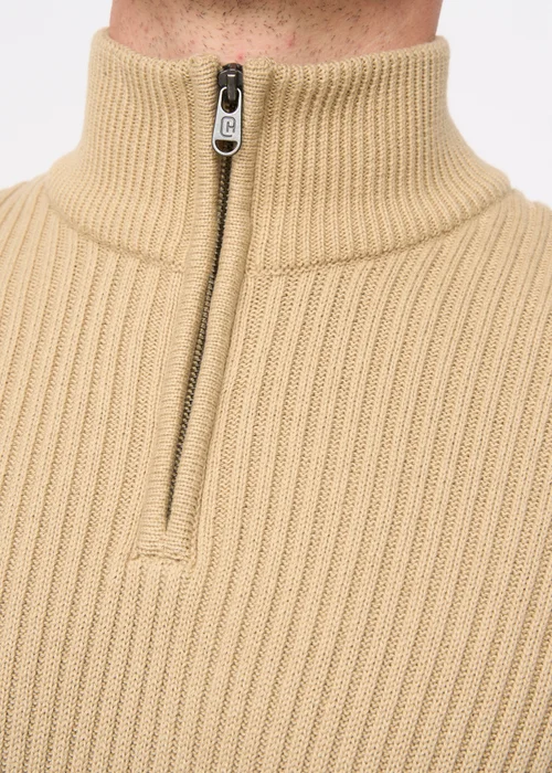 Crosshatch Stone Havaline 1/4 Zip Knit - Small Image 2